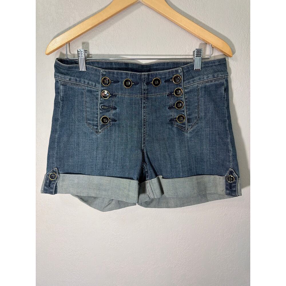 Boston Proper denim shorts high-waisted, sailor-style SZ 10